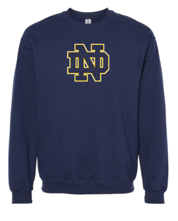 NOTRE DAME ND LOGO UNISEX CREWNECK SWEATSHIRT